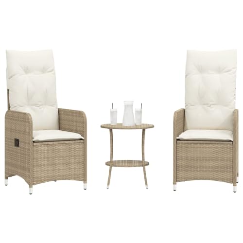 WDGJJFECNMUEHI balkonstuhl mit liegefunktion Stuhl gartenGartensessel 2 STK. Verstellbar mit Tisch Beige Poly RattanGeeignet für Gärten, Terrassen und Balkone WDGJJFECNMUEHI balkonstuhl mit liegefunktion Stuhl gartenGartensessel 2 STK. Verstellbar mit Tisch Beige Poly RattanGeeignet für Gärten, Terrassen und Balkone von WDGJJFECNMUEHI
