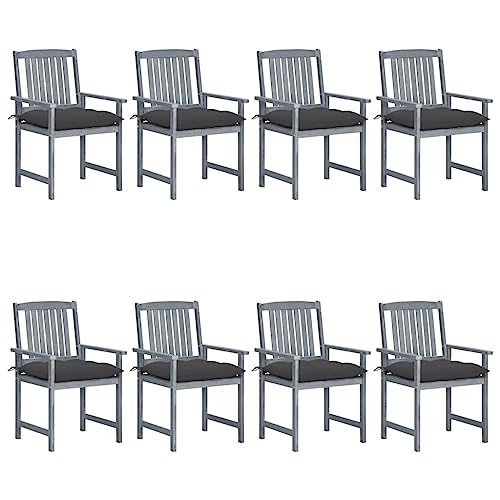 WDGJJFECNMUEHI campingstühle und Tisch gartenmöbel aluGartenstühle mit Kissen 8 STK. Massivholz Akazie GrauGeeignet für Gärten, Terrassen und Balkone WDGJJFECNMUEHI campingstühle und Tisch gartenmöbel aluGartenstühle mit Kissen 8 STK. Massivholz Akazie GrauGeeignet für Gärten, Terrassen und Balkone von WDGJJFECNMUEHI