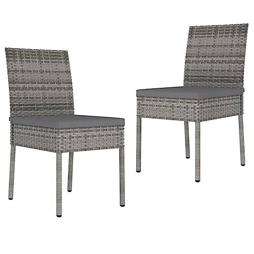WDGJJFECNMUEHI eisenstuhl klappbare campingstühleGarten-Essstühle 2 STK. Poly Rattan GrauGeeignet für Gärten, Terrassen und Balkone WDGJJFECNMUEHI eisenstuhl klappbare campingstühleGarten-Essstühle 2 STK. Poly Rattan GrauGeeignet für Gärten, Terrassen und Balkone von WDGJJFECNMUEHI