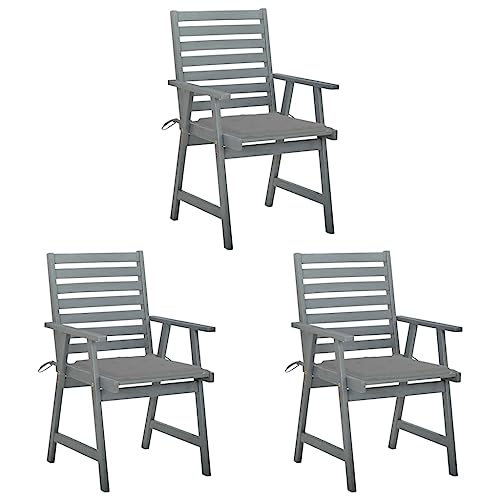 WDGJJFECNMUEHI eisenstuhl klappbare campingstühleGarten-Essstühle mit Kissen 3 STK. Massivholz Akazie Geeignet für Gärten, Terrassen und Balkone WDGJJFECNMUEHI eisenstuhl klappbare campingstühleGarten-Essstühle mit Kissen 3 STK. Massivholz Akazie Geeignet für Gärten, Terrassen und Balkone von WDGJJFECNMUEHI