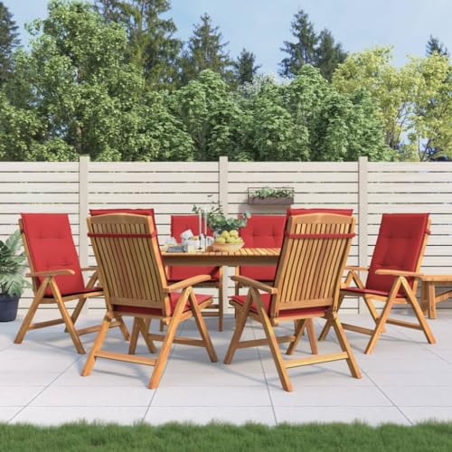 WDGJJFECNMUEHI eisenstuhl klappbare campingstühleGartenstühle mit Kissen 6 STK. Massivholz TeakGeeignet für Gärten, Terrassen und Balkone WDGJJFECNMUEHI eisenstuhl klappbare campingstühleGartenstühle mit Kissen 6 STK. Massivholz TeakGeeignet für Gärten, Terrassen und Balkone von WDGJJFECNMUEHI