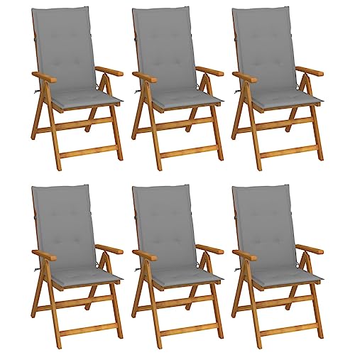 WDGJJFECNMUEHI gartenklappstuhl Sessel balkonKlappbare Gartenstühle 6 STK. mit Auflagen Massivholz AkazieGeeignet für Gärten, Terrassen und Balkone WDGJJFECNMUEHI gartenklappstuhl Sessel balkonKlappbare Gartenstühle 6 STK. mit Auflagen Massivholz AkazieGeeignet für Gärten, Terrassen und Balkone von WDGJJFECNMUEHI