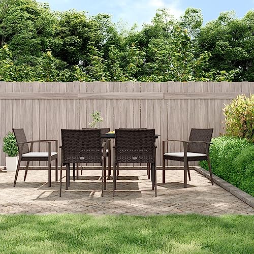 WDGJJFECNMUEHI gartenmöbel Kunststoff stühle balkonGartenstühle mit Kissen 6 STK. Braun 56,5x57x83 cm Poly RattanGeeignet für Gärten, Terrassen und Balkone WDGJJFECNMUEHI gartenmöbel Kunststoff stühle balkonGartenstühle mit Kissen 6 STK. Braun 56,5x57x83 cm Poly RattanGeeignet für Gärten, Terrassen und Balkone von WDGJJFECNMUEHI