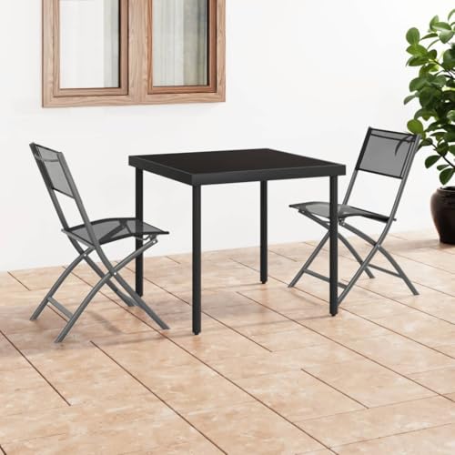 WDGJJFECNMUEHI gartenmöbel Kunststoff stühle balkonKlappbare Gartenstühle 2 STK. Schwarz Stahl und TextileneGeeignet für Gärten, Terrassen und Balkone WDGJJFECNMUEHI gartenmöbel Kunststoff stühle balkonKlappbare Gartenstühle 2 STK. Schwarz Stahl und TextileneGeeignet für Gärten, Terrassen und Balkone von WDGJJFECNMUEHI