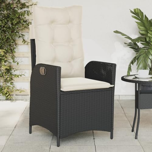 WDGJJFECNMUEHI gartenmöbel Sale Foldable Chair Stuhl Outdoor stapelsesselGartensessel Verstellbar mit Kissen Schwarz Poly RattanGeeignet für Gärten, Terrassen und Balkone WDGJJFECNMUEHI gartenmöbel Sale Foldable Chair Stuhl Outdoor stapelsesselGartensessel Verstellbar mit Kissen Schwarz Poly RattanGeeignet für Gärten, Terrassen und Balkone von WDGJJFECNMUEHI