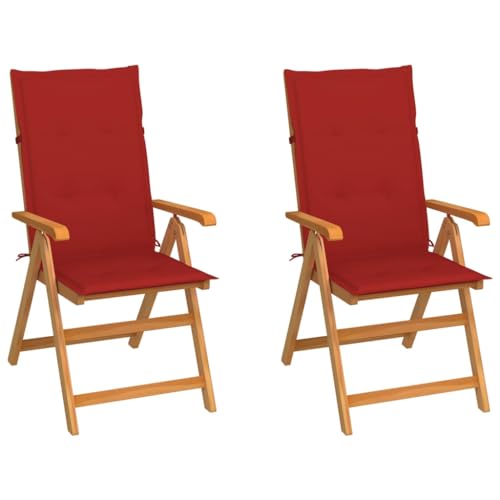 WDGJJFECNMUEHI gartenstühle Plastik gartenstuhl mit tischGartenstühle 2 STK. mit Roten Kissen Massivholz TeakGeeignet für Gärten, Terrassen und Balkone WDGJJFECNMUEHI gartenstühle Plastik gartenstuhl mit tischGartenstühle 2 STK. mit Roten Kissen Massivholz TeakGeeignet für Gärten, Terrassen und Balkone von WDGJJFECNMUEHI