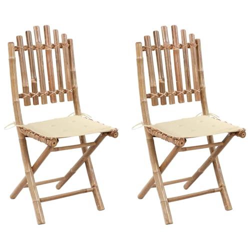 WDGJJFECNMUEHI gartenstühle Plastik gartenstuhl mit tischKlappbare Gartenstühle 2 STK. mit Kissen BambusGeeignet für Gärten, Terrassen und Balkone WDGJJFECNMUEHI gartenstühle Plastik gartenstuhl mit tischKlappbare Gartenstühle 2 STK. mit Kissen BambusGeeignet für Gärten, Terrassen und Balkone von WDGJJFECNMUEHI
