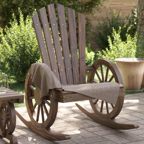 WDGJJFECNMUEHI gartenstühle Set klappstuhl alu hochlehnerAdirondack-Schaukelstühle 2 STK. Massivholz TanneGeeignet für Gärten, Terrassen und Balkone von WDGJJFECNMUEHI
