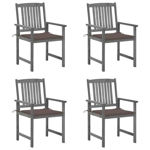 WDGJJFECNMUEHI gartenstühle Set klappstuhl alu hochlehnerGartenstühle mit Kissen 4 STK. Grau Massivholz AkazieGeeignet für Gärten, Terrassen und Balkone WDGJJFECNMUEHI gartenstühle Set klappstuhl alu hochlehnerGartenstühle mit Kissen 4 STK. Grau Massivholz AkazieGeeignet für Gärten, Terrassen und Balkone von WDGJJFECNMUEHI