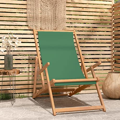 WDGJJFECNMUEHI gartenstühle Set klappstuhl alu hochlehnerStrandstuhl Klappbar Massivholz Teak GrünGeeignet für Gärten, Terrassen und Balkone von WDGJJFECNMUEHI