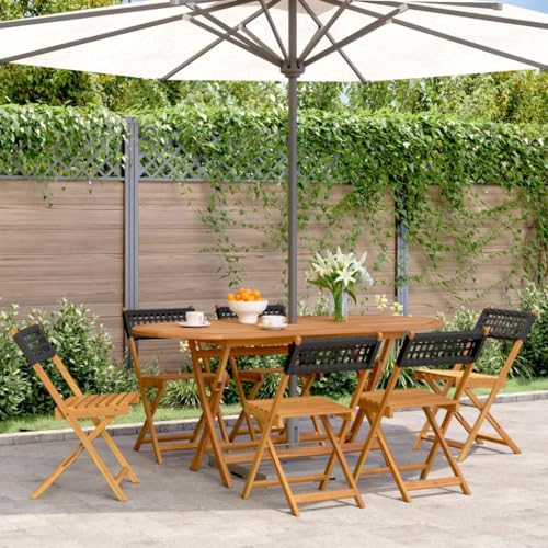 WDGJJFECNMUEHI gartenstühle klappstuhl gartenstuhlGartenstühle 6 STK. Klappbar Schwarz Poly Rattan & MassivholzGeeignet für Gärten, Terrassen und Balkone WDGJJFECNMUEHI gartenstühle klappstuhl gartenstuhlGartenstühle 6 STK. Klappbar Schwarz Poly Rattan & MassivholzGeeignet für Gärten, Terrassen und Balkone von WDGJJFECNMUEHI