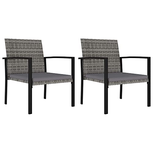 WDGJJFECNMUEHI gartenstühle stapelbar stapelstuhl gartenGarten-Essstühle 2 STK. Poly Rattan GrauGeeignet für Gärten, Terrassen und Balkone WDGJJFECNMUEHI gartenstühle stapelbar stapelstuhl gartenGarten-Essstühle 2 STK. Poly Rattan GrauGeeignet für Gärten, Terrassen und Balkone von WDGJJFECNMUEHI