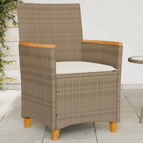 WDGJJFECNMUEHI gartenstühle stapelbar stapelstuhl gartenGartenstühle mit Kissen 2 STK. Beige Poly Rattan MassivholzGeeignet für Gärten, Terrassen und Balkone WDGJJFECNMUEHI gartenstühle stapelbar stapelstuhl gartenGartenstühle mit Kissen 2 STK. Beige Poly Rattan MassivholzGeeignet für Gärten, Terrassen und Balkone von WDGJJFECNMUEHI