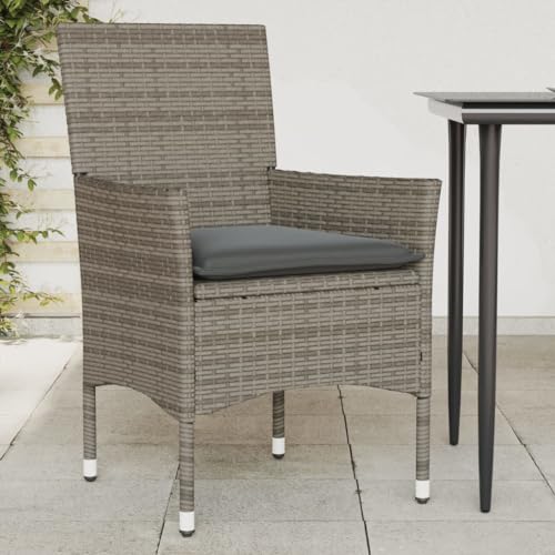 WDGJJFECNMUEHI gartenstühle stapelbar stapelstuhl gartenGartenstühle mit Kissen 2 STK. Grau Poly RattanGeeignet für Gärten, Terrassen und Balkone WDGJJFECNMUEHI gartenstühle stapelbar stapelstuhl gartenGartenstühle mit Kissen 2 STK. Grau Poly RattanGeeignet für Gärten, Terrassen und Balkone von WDGJJFECNMUEHI