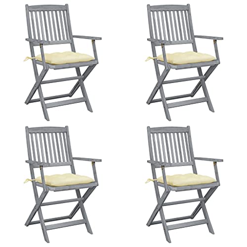 WDGJJFECNMUEHI gartenstühle stapelbar stapelstuhl gartenKlappbare Gartenstühle 4 STK. mit Kissen Massivholz AkazieGeeignet für Gärten, Terrassen und Balkone WDGJJFECNMUEHI gartenstühle stapelbar stapelstuhl gartenKlappbare Gartenstühle 4 STK. mit Kissen Massivholz AkazieGeeignet für Gärten, Terrassen und Balkone von WDGJJFECNMUEHI