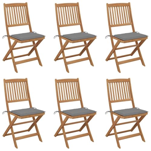 WDGJJFECNMUEHI gartenstühle stapelbar stapelstuhl gartenKlappbare Gartenstühle 6 STK. mit Kissen Massivholz AkazieGeeignet für Gärten, Terrassen und Balkone WDGJJFECNMUEHI gartenstühle stapelbar stapelstuhl gartenKlappbare Gartenstühle 6 STK. mit Kissen Massivholz AkazieGeeignet für Gärten, Terrassen und Balkone von WDGJJFECNMUEHI