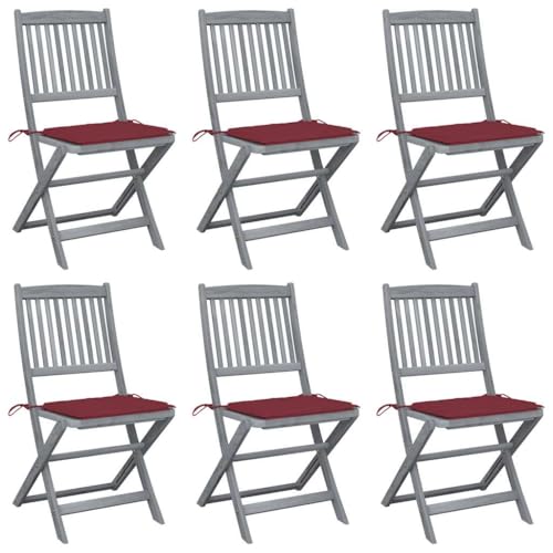 WDGJJFECNMUEHI gartenstühle stapelbar stapelstuhl gartenKlappbare Gartenstühle 6 STK. mit Sitzkissen Massivholz AkazieGeeignet für Gärten, Terrassen und Balkone WDGJJFECNMUEHI gartenstühle stapelbar stapelstuhl gartenKlappbare Gartenstühle 6 STK. mit Sitzkissen Massivholz AkazieGeeignet für Gärten, Terrassen und Balkone von WDGJJFECNMUEHI