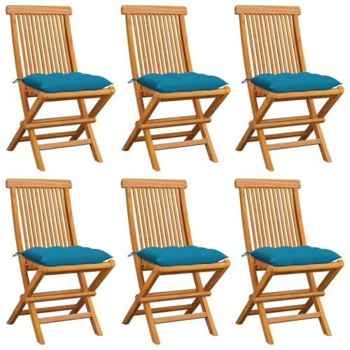 WDGJJFECNMUEHI gartenstuhl Kunststoff schaukelstühleGartenstühle mit Hellblauen Kissen 6 STK. Massivholz Teak Geeignet für Gärten, Terrassen und Balkone WDGJJFECNMUEHI gartenstuhl Kunststoff schaukelstühleGartenstühle mit Hellblauen Kissen 6 STK. Massivholz Teak Geeignet für Gärten, Terrassen und Balkone von WDGJJFECNMUEHI