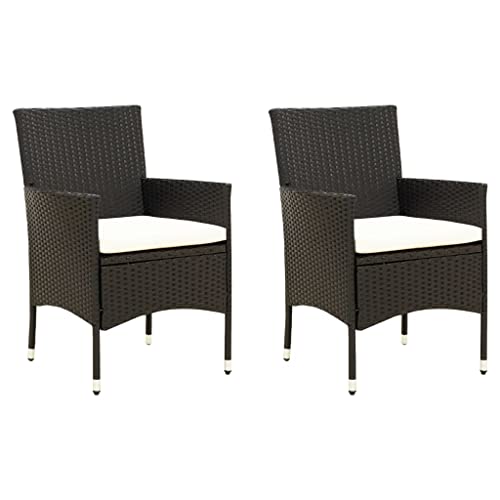 WDGJJFECNMUEHI gartenstuhl Kunststoff schaukelstühleGartenstühle mit Kissen 2 STK. Poly Rattan SchwarzGeeignet für Gärten, Terrassen und Balkone WDGJJFECNMUEHI gartenstuhl Kunststoff schaukelstühleGartenstühle mit Kissen 2 STK. Poly Rattan SchwarzGeeignet für Gärten, Terrassen und Balkone von WDGJJFECNMUEHI