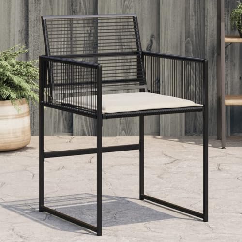 WDGJJFECNMUEHI gartenstuhl Kunststoff schaukelstühleGartenstühle mit Kissen 4 STK. Schwarz Poly RattanGeeignet für Gärten, Terrassen und Balkone WDGJJFECNMUEHI gartenstuhl Kunststoff schaukelstühleGartenstühle mit Kissen 4 STK. Schwarz Poly RattanGeeignet für Gärten, Terrassen und Balkone von WDGJJFECNMUEHI