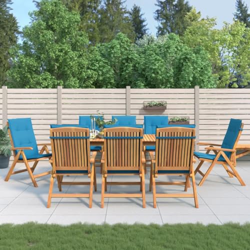 WDGJJFECNMUEHI gartenstuhl alu mwh gartenmöbelGartenstühle mit Auflagen 8 STK. Massivholz TeakGeeignet für Gärten, Terrassen und Balkone von WDGJJFECNMUEHI