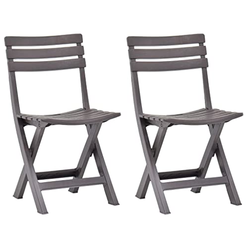 WDGJJFECNMUEHI gartenstuhl hochlehner gartenstuhl klappbarKlappbare Gartenstühle 2 STK. Kunststoff MokkaGeeignet für Gärten, Terrassen und Balkone von WDGJJFECNMUEHI
