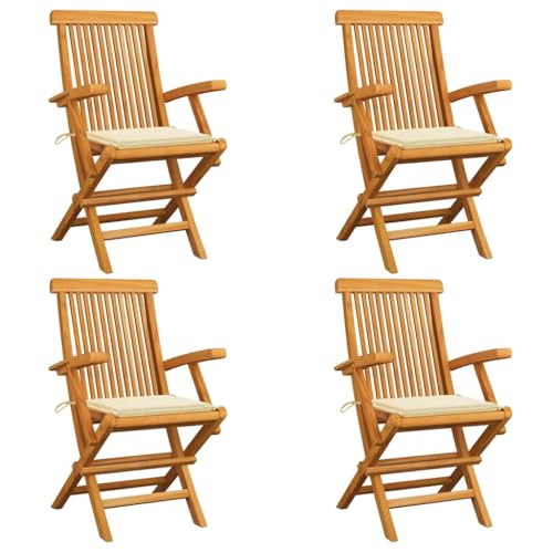 WDGJJFECNMUEHI gartenstuhl hochlehner stapelbar klappbarer stuhlGartenstühle mit Creme Kissen 4 STK. Massivholz TeakGeeignet für Gärten, Terrassen und Balkone WDGJJFECNMUEHI gartenstuhl hochlehner stapelbar klappbarer stuhlGartenstühle mit Creme Kissen 4 STK. Massivholz TeakGeeignet für Gärten, Terrassen und Balkone von WDGJJFECNMUEHI