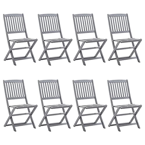WDGJJFECNMUEHI gartenstuhl hochlehner stapelbar klappbarer stuhlKlappbare Gartenstühle 8 STK. mit Kissen Massivholz AkazieGeeignet für Gärten, Terrassen und Balkone von WDGJJFECNMUEHI