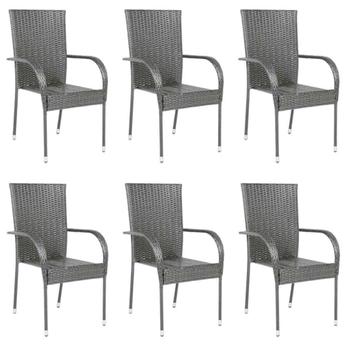 WDGJJFECNMUEHI gartenstuhl hochlehner verstellbar Garten Sessel outdoorGartenstühle Stapelbar 6 STK. Grau Poly RattanGeeignet für Gärten, Terrassen und Balkone WDGJJFECNMUEHI gartenstuhl hochlehner verstellbar Garten Sessel outdoorGartenstühle Stapelbar 6 STK. Grau Poly RattanGeeignet für Gärten, Terrassen und Balkone von WDGJJFECNMUEHI