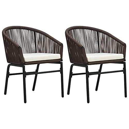 WDGJJFECNMUEHI hängesessel Gestell Balcony furnitureGartenstühle 2 STK. Braun PE-RattanGeeignet für Gärten, Terrassen und Balkone von WDGJJFECNMUEHI