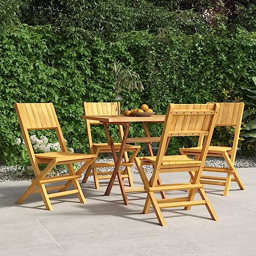 WDGJJFECNMUEHI hängesessel Gestell Balcony furnitureGartenstühle 4 STK. Klappbar 47x61x90 cm Massivholz TeakGeeignet für Gärten, Terrassen und Balkone von WDGJJFECNMUEHI