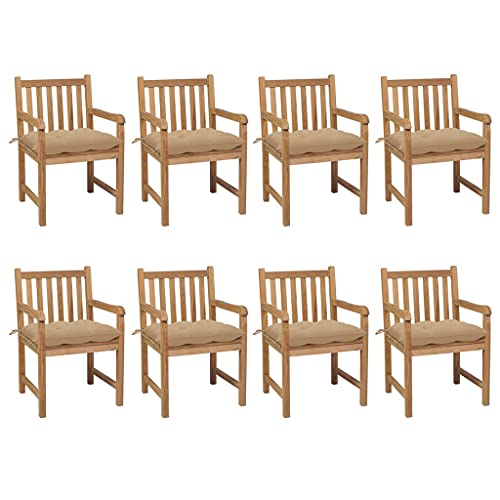 WDGJJFECNMUEHI hängesessel Gestell Balcony furnitureGartenstühle 8 STK. mit Beigen Kissen Massivholz TeakGeeignet für Gärten, Terrassen und Balkone WDGJJFECNMUEHI hängesessel Gestell Balcony furnitureGartenstühle 8 STK. mit Beigen Kissen Massivholz TeakGeeignet für Gärten, Terrassen und Balkone von WDGJJFECNMUEHI