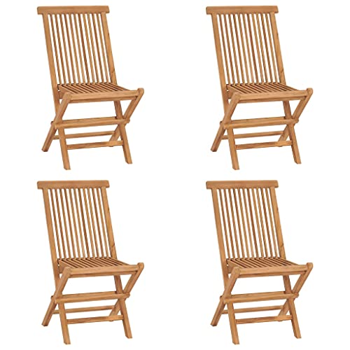 WDGJJFECNMUEHI hängesessel Gestell Balcony furnitureKlappbare Gartenstühle 4 STK. Massivholz TeakGeeignet für Gärten, Terrassen und Balkone von WDGJJFECNMUEHI