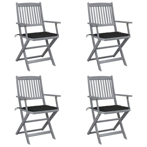 WDGJJFECNMUEHI hängesessel Gestell Balcony furnitureKlappbare Gartenstühle 4 STK. mit Sitzkissen Massivholz AkazieGeeignet für Gärten, Terrassen und Balkone WDGJJFECNMUEHI hängesessel Gestell Balcony furnitureKlappbare Gartenstühle 4 STK. mit Sitzkissen Massivholz AkazieGeeignet für Gärten, Terrassen und Balkone von WDGJJFECNMUEHI