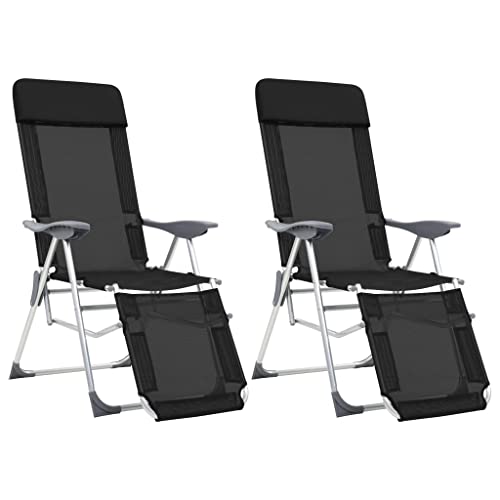 WDGJJFECNMUEHI hängesessel Gestell Balcony furnitureKlappbare Liegestühle mit Fußteil 2 STK. Schwarz TextileneGeeignet für Gärten, Terrassen und Balkone WDGJJFECNMUEHI hängesessel Gestell Balcony furnitureKlappbare Liegestühle mit Fußteil 2 STK. Schwarz TextileneGeeignet für Gärten, Terrassen und Balkone von WDGJJFECNMUEHI
