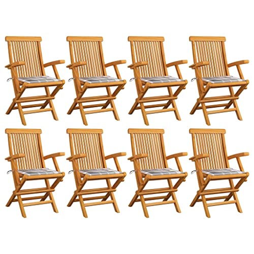 WDGJJFECNMUEHI hängesessel mit Gestell hängesessel ohne gestellGartenstühle Graue Karomuster-Kissen 8 STK. Massivholz TeakGeeignet für Gärten, Terrassen und Balkone WDGJJFECNMUEHI hängesessel mit Gestell hängesessel ohne gestellGartenstühle Graue Karomuster-Kissen 8 STK. Massivholz TeakGeeignet für Gärten, Terrassen und Balkone von WDGJJFECNMUEHI