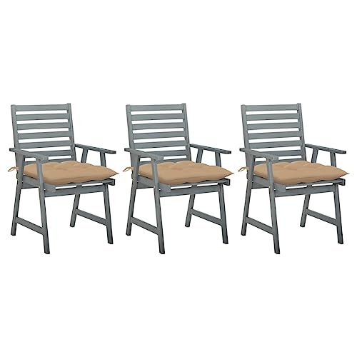 WDGJJFECNMUEHI hochlehner Garten klappstuhl Stuhl klappbar Garten stühleGarten-Essstühle mit Kissen 3 STK. Massivholz Akazie Geeignet für Gärten, Terrassen und Balkone WDGJJFECNMUEHI hochlehner Garten klappstuhl Stuhl klappbar Garten stühleGarten-Essstühle mit Kissen 3 STK. Massivholz Akazie Geeignet für Gärten, Terrassen und Balkone von WDGJJFECNMUEHI