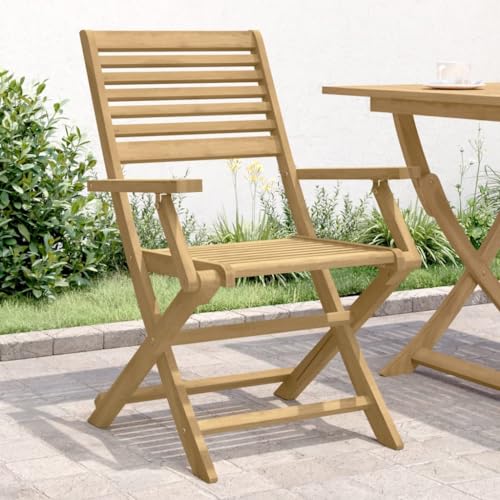 WDGJJFECNMUEHI hochlehner gartenstuhl gartenstühle hochlehnerGartenstühle 2 STK. Klappbar 54,5x61,5x86,5cm Massivholz AkazieGeeignet für Gärten, Terrassen und Balkone von WDGJJFECNMUEHI