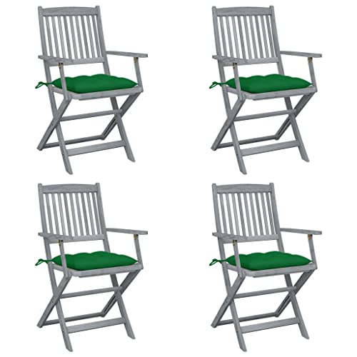 WDGJJFECNMUEHI klappsessel Garten terrassenstühle wetterfestKlappbare Gartenstühle 4 STK. mit Kissen Massivholz AkazieGeeignet für Gärten, Terrassen und Balkone WDGJJFECNMUEHI klappsessel Garten terrassenstühle wetterfestKlappbare Gartenstühle 4 STK. mit Kissen Massivholz AkazieGeeignet für Gärten, Terrassen und Balkone von WDGJJFECNMUEHI