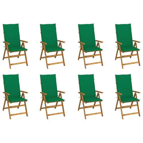 WDGJJFECNMUEHI klappsessel Garten terrassenstühle wetterfestKlappbare Gartenstühle mit Kissen 8 STK. Massivholz AkazieGeeignet für Gärten, Terrassen und Balkone von WDGJJFECNMUEHI