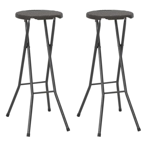 WDGJJFECNMUEHI klappsessel Outdoor klappstühle gartenKlappbare Barhocker 2 STK. HDPE und Stahl Braun RattanoptikGeeignet für Gärten, Terrassen und Balkone WDGJJFECNMUEHI klappsessel Outdoor klappstühle gartenKlappbare Barhocker 2 STK. HDPE und Stahl Braun RattanoptikGeeignet für Gärten, Terrassen und Balkone von WDGJJFECNMUEHI