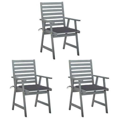 WDGJJFECNMUEHI klappstuhl Garten Balkon sesselGarten-Essstühle mit Kissen 3 STK. Massivholz Akazie Geeignet für Gärten, Terrassen und Balkone WDGJJFECNMUEHI klappstuhl Garten Balkon sesselGarten-Essstühle mit Kissen 3 STK. Massivholz Akazie Geeignet für Gärten, Terrassen und Balkone von WDGJJFECNMUEHI