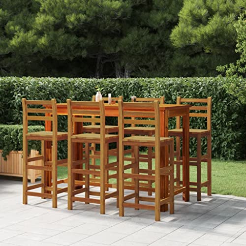 WDGJJFECNMUEHI klappstuhl Holz gartenstuhl metallBarhocker 6 STK. Massivholz AkazieGeeignet für Gärten, Terrassen und Balkone von WDGJJFECNMUEHI