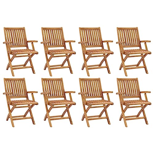 WDGJJFECNMUEHI klappstuhl Holz gartenstuhl metallKlappbare Gartenstühle 8 STK. Massivholz TeakGeeignet für Gärten, Terrassen und Balkone von WDGJJFECNMUEHI