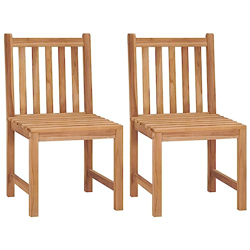 WDGJJFECNMUEHI klappstuhl Outdoor terassenstuhl außenGartenstühle 2 STK. Massivholz Teak Geeignet für Gärten, Terrassen und Balkone von WDGJJFECNMUEHI