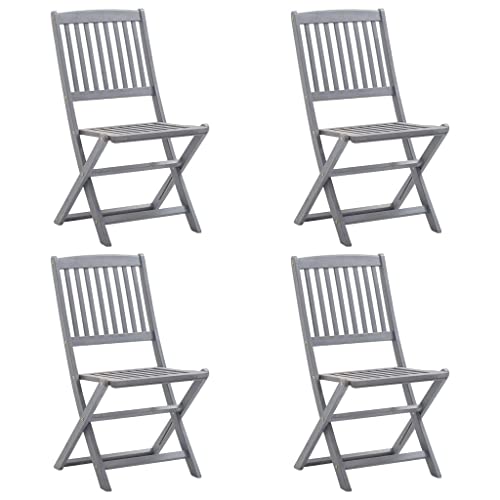 WDGJJFECNMUEHI metallstuhl gartenstuhl verstellbarKlappbare Gartenstühle 4 STK. Massivholz AkazieGeeignet für Gärten, Terrassen und Balkone von WDGJJFECNMUEHI