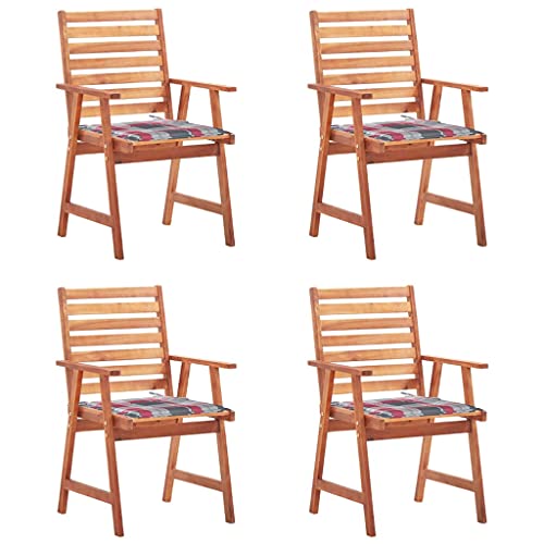 WDGJJFECNMUEHI stühle & strandkörbe balkonsessel wetterfest bequemGarten-Essstühle 4 STK. mit Kissen Massivholz Akazie Geeignet für Gärten, Terrassen und Balkone WDGJJFECNMUEHI stühle & strandkörbe balkonsessel wetterfest bequemGarten-Essstühle 4 STK. mit Kissen Massivholz Akazie Geeignet für Gärten, Terrassen und Balkone von WDGJJFECNMUEHI