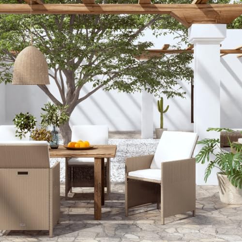 WDGJJFECNMUEHI stühle & strandkörbe balkonsessel wetterfest bequemGarten-Essstühle mit Kissen 4 STK. Beige Poly RattanGeeignet für Gärten, Terrassen und Balkone WDGJJFECNMUEHI stühle & strandkörbe balkonsessel wetterfest bequemGarten-Essstühle mit Kissen 4 STK. Beige Poly RattanGeeignet für Gärten, Terrassen und Balkone von WDGJJFECNMUEHI