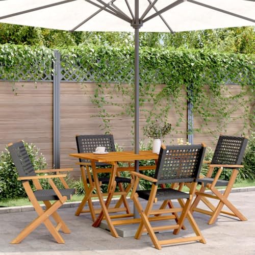 WDGJJFECNMUEHI terassenstuhl stapelstuhl outdoorGartenstühle 4 STK. Klappbar Schwarz Poly Rattan & MassivholzGeeignet für Gärten, Terrassen und Balkone WDGJJFECNMUEHI terassenstuhl stapelstuhl outdoorGartenstühle 4 STK. Klappbar Schwarz Poly Rattan & MassivholzGeeignet für Gärten, Terrassen und Balkone von WDGJJFECNMUEHI