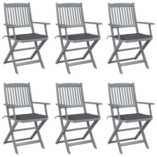 WDGJJFECNMUEHI terassenstuhl stapelstuhl outdoorKlappbare Gartenstühle 6 STK. mit Sitzkissen Massivholz AkazieGeeignet für Gärten, Terrassen und Balkone WDGJJFECNMUEHI terassenstuhl stapelstuhl outdoorKlappbare Gartenstühle 6 STK. mit Sitzkissen Massivholz AkazieGeeignet für Gärten, Terrassen und Balkone von WDGJJFECNMUEHI
